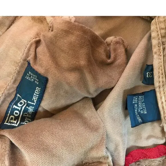 Polo by Ralph Lauren Tan Cotton Shorts Mens 33 - Picture 7 of 11